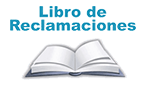 Texto alternativo: Icono de libro de reclamaciones con la frase 'Libro de Reclamaciones' en la parte superior.